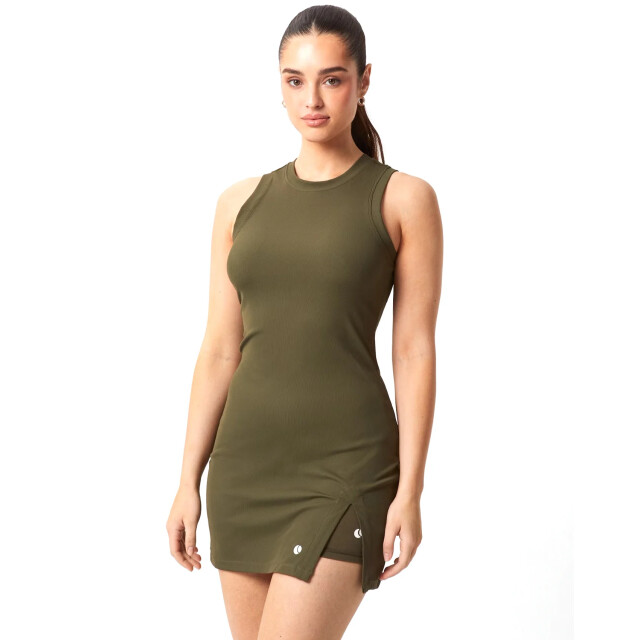 Björn Borg Björn borg ace rib dress – dames tennisjurk van gerecycled materiaal 10002208-GN047 large