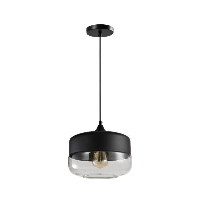QUVIO Hanglamp glas zwart quv5101l-black 1538359 large
