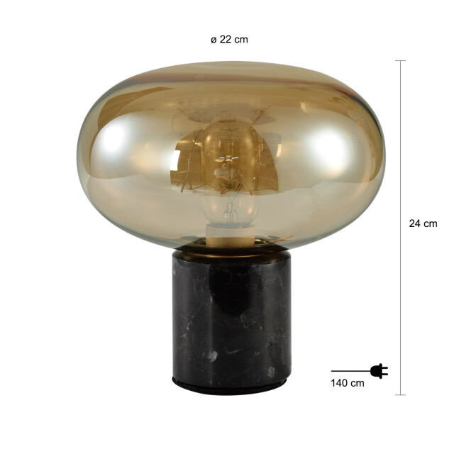 QUVIO Tafellamp met ovaal glas quv5033l 1395287 large
