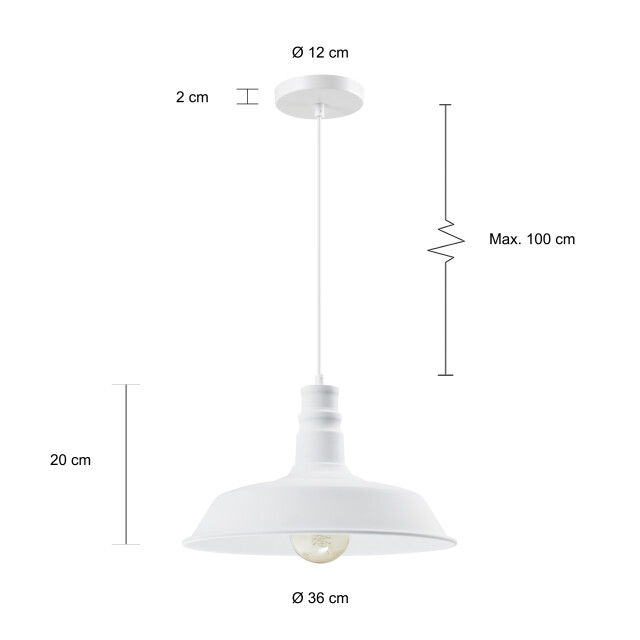 QUVIO Hanglamp rond quv5158l-white 1538515 large