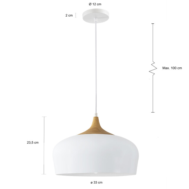 QUVIO Hanglamp rond quv5064l-white 1395188 large