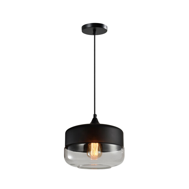 QUVIO Hanglamp glas zwart quv5101l-black 1538359 large