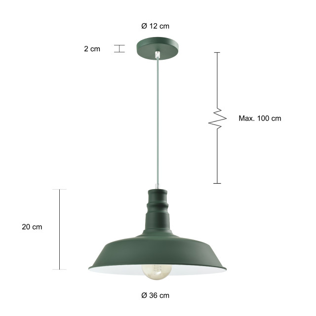 QUVIO Hanglamp rond quv5158l-green 1538517 large