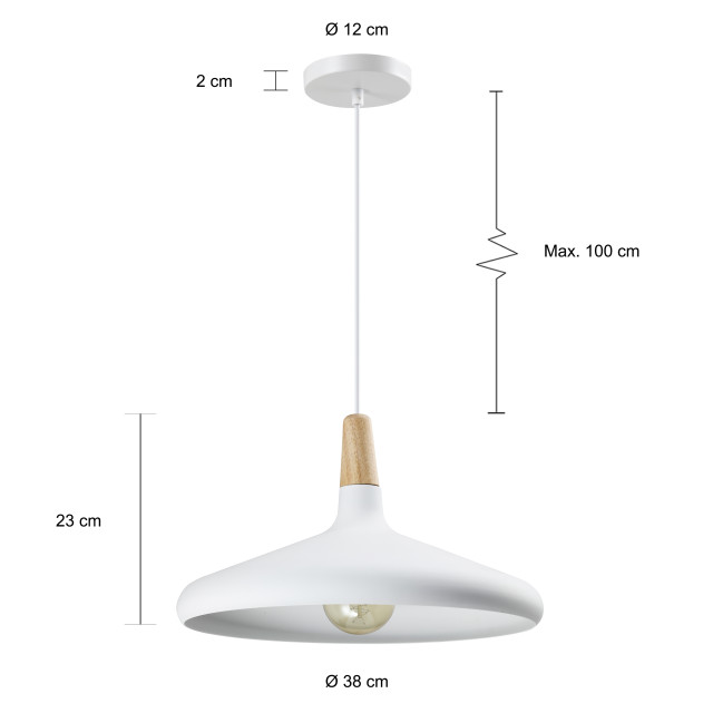 QUVIO Hanglamp rond quv5132l-white 1536480 large