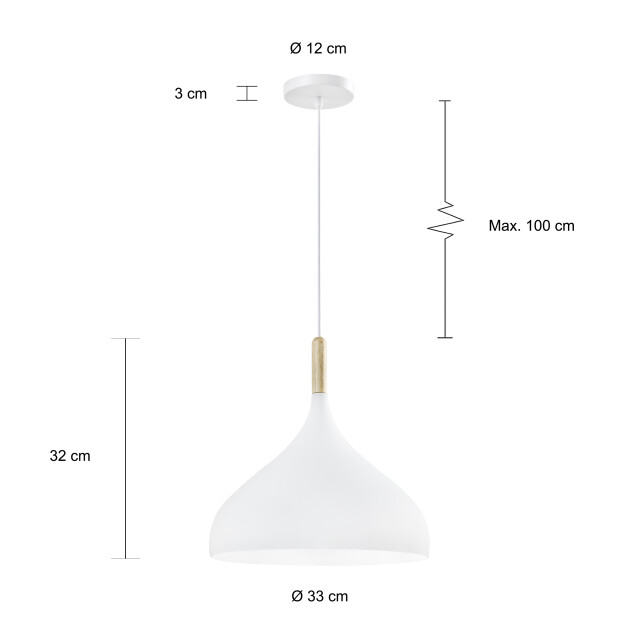 QUVIO Hanglamp rond quv5129l-white 1551089 large