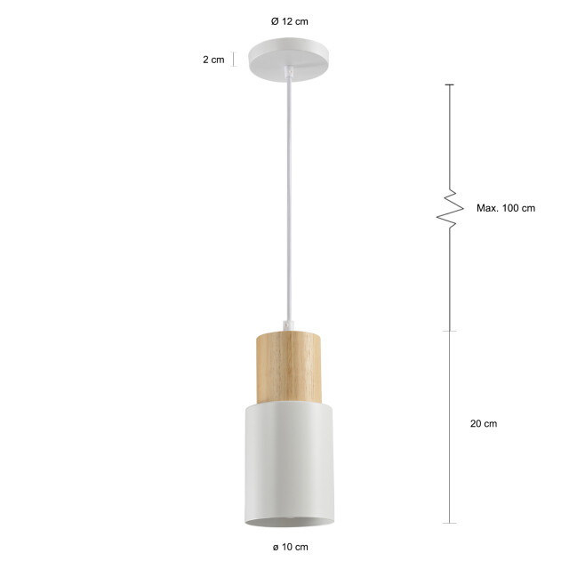 QUVIO Hanglamp koker vorm quv5053l-white 1395177 large