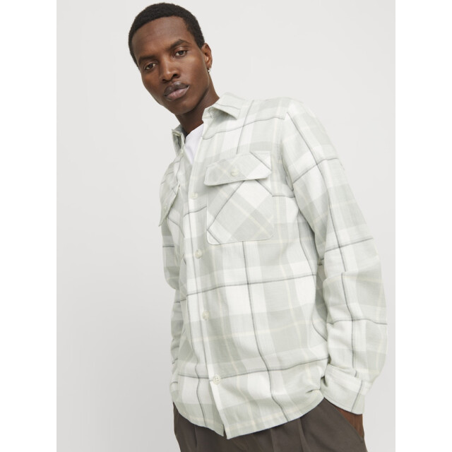 Jack & Jones jprccraymond spring check overshirt 12274956 gray 05633.245.0001 large