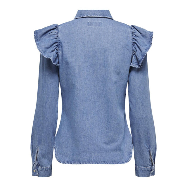 Only onlindigo ls frill dnm shirt qyt no 15297988 medium blue denim 06615.265.0073 large