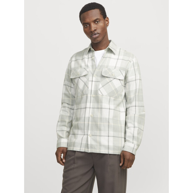 Jack & Jones jprccraymond spring check overshirt 12274956 gray 05633.245.0001 large