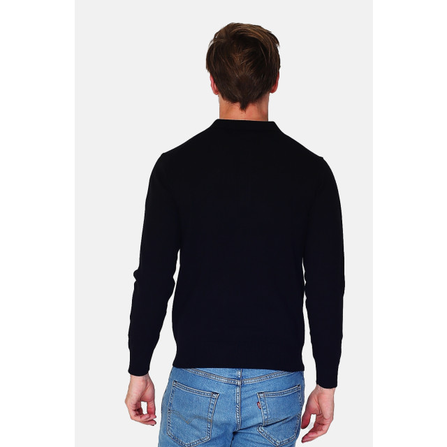 William de Faye Longsleeve polo black WFM90_Black large