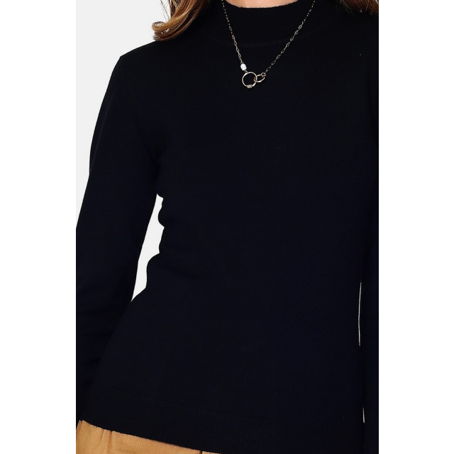 William de Faye Funnel neck zwart WF2407_NOIR large