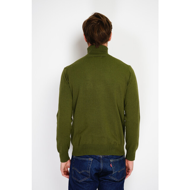 William de Faye Turtleneck sweater kaki WFM143_Khaki large
