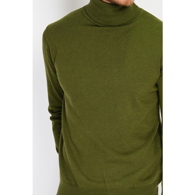 William de Faye Turtleneck sweater kaki WFM143_Khaki large