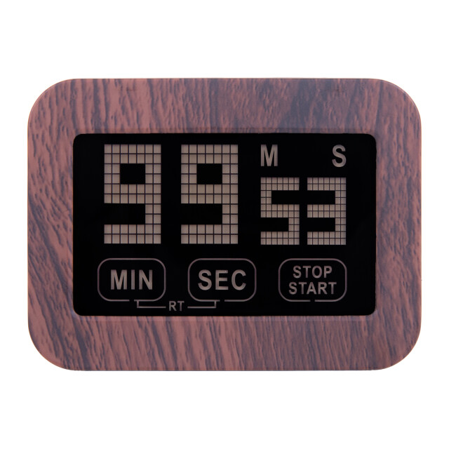 Krumble Digitale kookwekker wit met hout 1394823 large