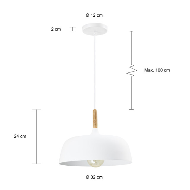 QUVIO Hanglamp rond quv5128l-white 1551087 large