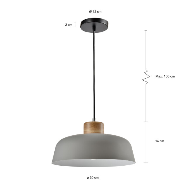 QUVIO Hanglamp quv5055l-grey 1395180 large