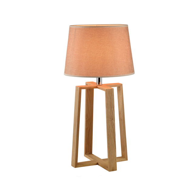QUVIO Tafellamp hout en stof quv5116l-white 1395302 large