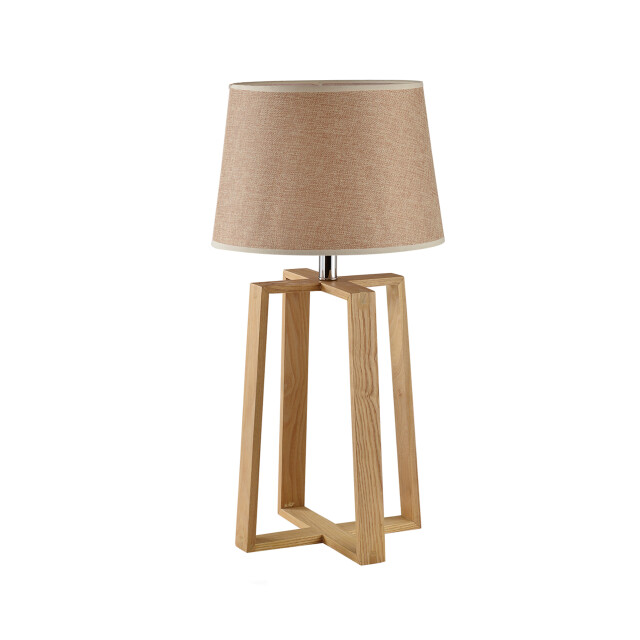 QUVIO Tafellamp hout en stof quv5116l-white 1395302 large