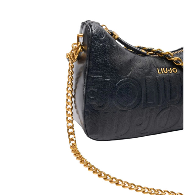 Liu Jo Schoudertas met logo print LIU JO Zwart Schoudertas Met Logo Print large