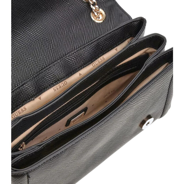 Guess Noelle convertible crossbody flap Guess Zwart Noelle Convertible Crossbody Flap large