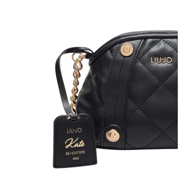 Liu Jo Quilted crossbody tas LIU JO Zwart Quilted Crossbody Tas large