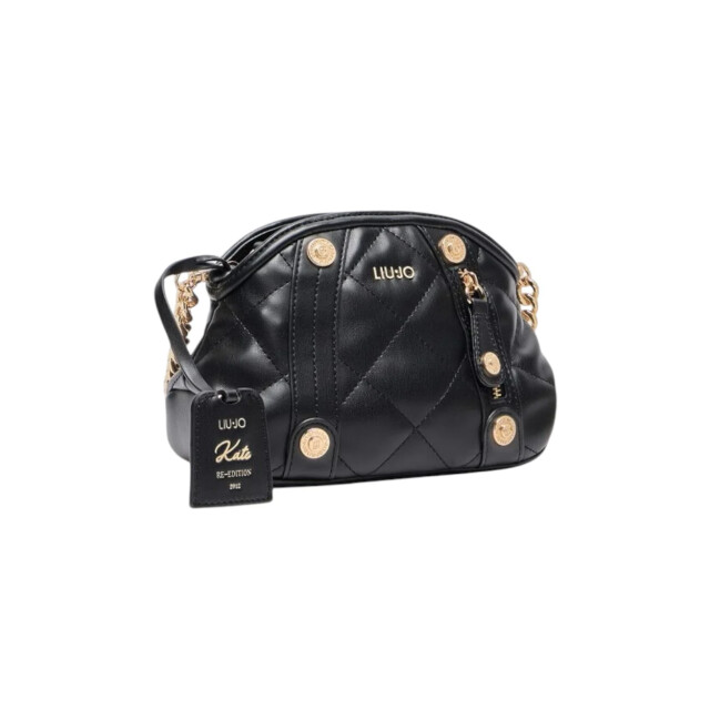 Liu Jo Quilted crossbody tas LIU JO Zwart Quilted Crossbody Tas large
