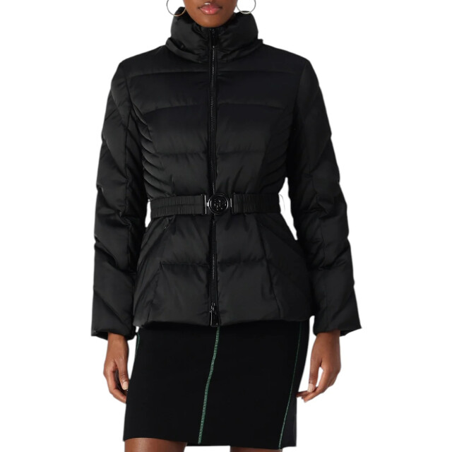 Guess Jas Guess Zwart New Olga Real Gewatteerde Jas large