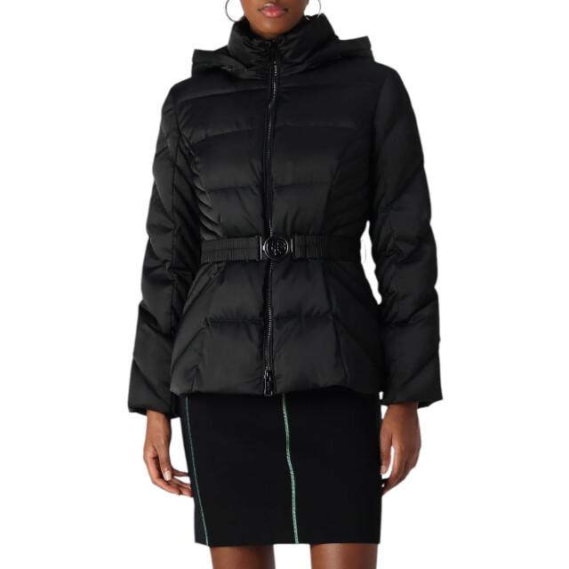 Guess Jas Guess Zwart New Olga Real Gewatteerde Jas large