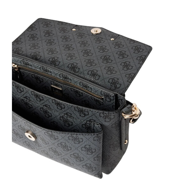 Guess Brenton handtas Guess Zwart Brenton Handtas Met Labelapplicatie large