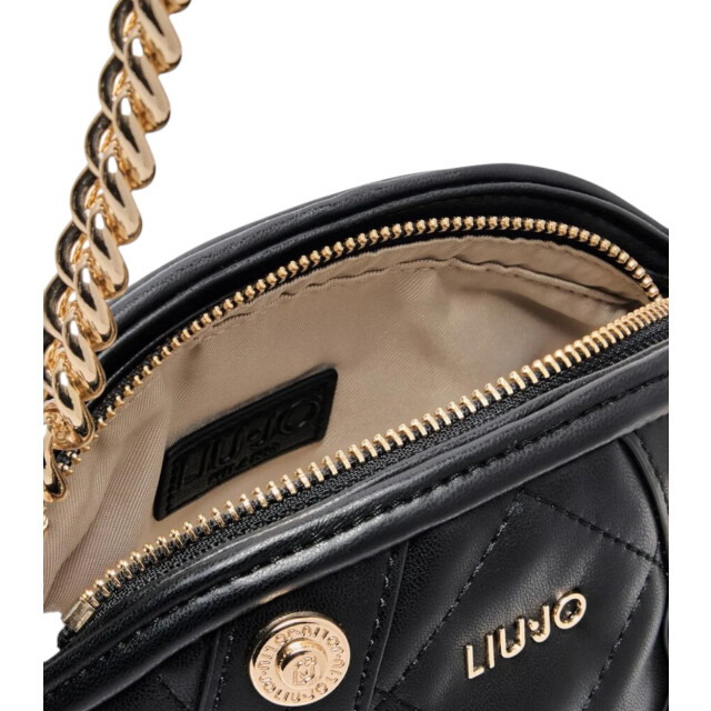 Liu Jo Quilted crossbody tas LIU JO Zwart Quilted Crossbody Tas large