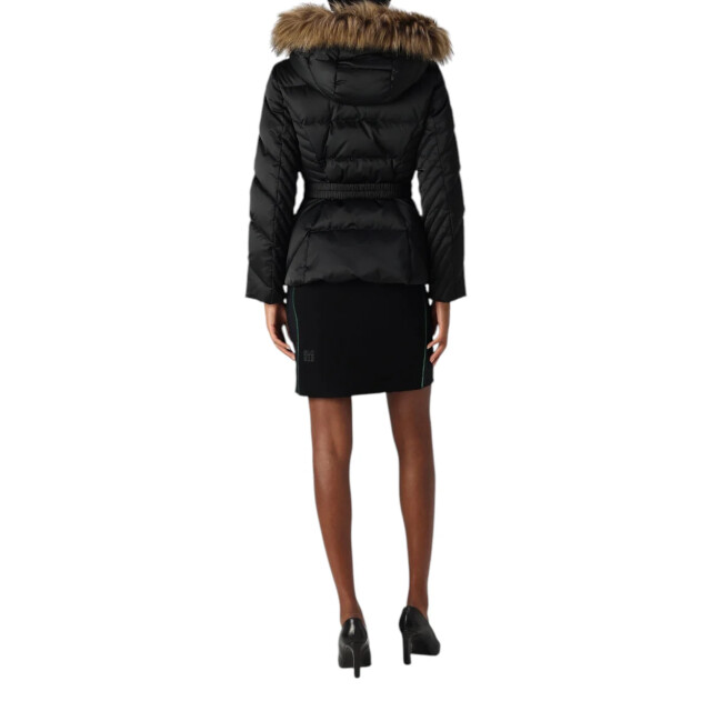 Guess Jas Guess Zwart New Olga Real Gewatteerde Jas large