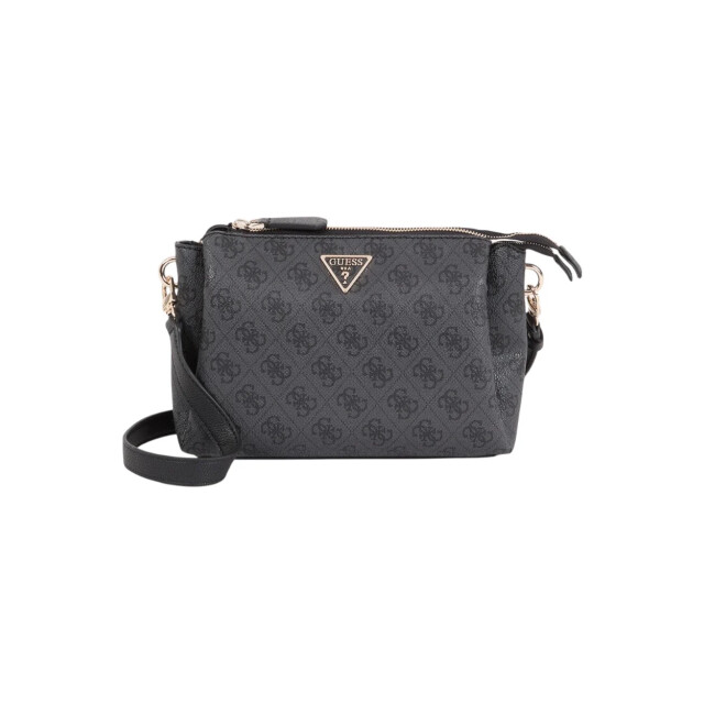 Guess Noelle tri compartiment crossbody tas Guess Zwart Noelle Crossbody Tas Met Logoprint large