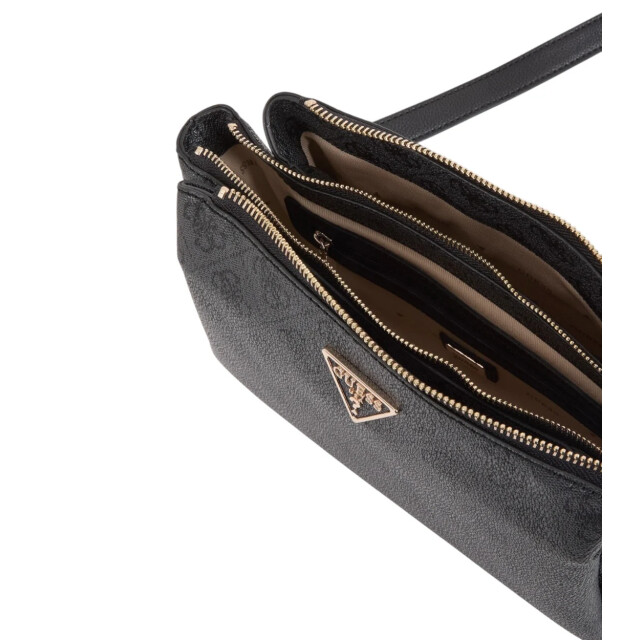 Guess Noelle tri compartiment crossbody tas Guess Zwart Noelle Crossbody Tas Met Logoprint large
