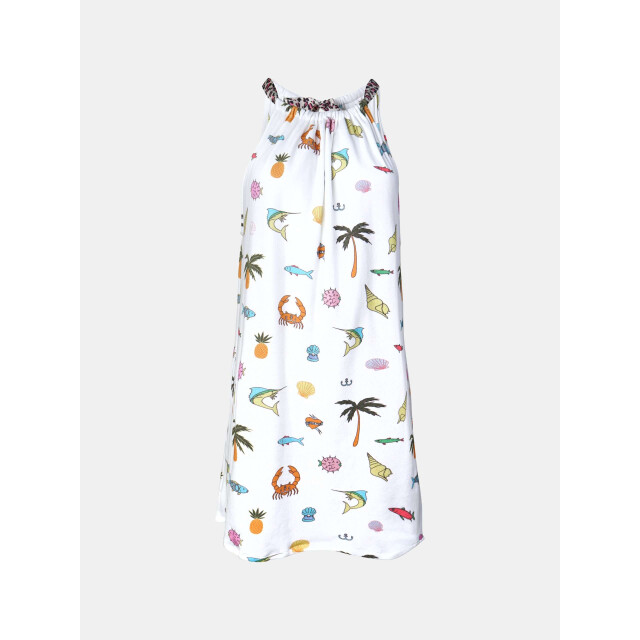 Mucho Gusto ® jurk sponge beach vibes print MUCHO GUSTO® Jurk Sponge Beach Vibes Print large