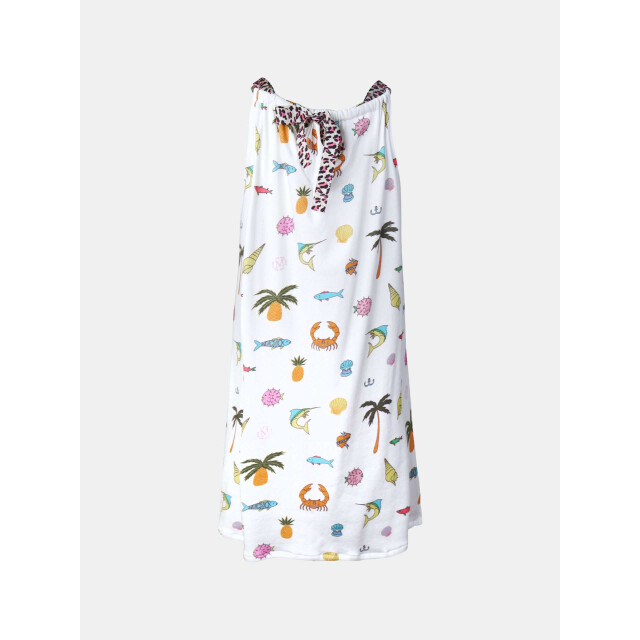 Mucho Gusto ® jurk sponge beach vibes print MUCHO GUSTO® Jurk Sponge Beach Vibes Print large