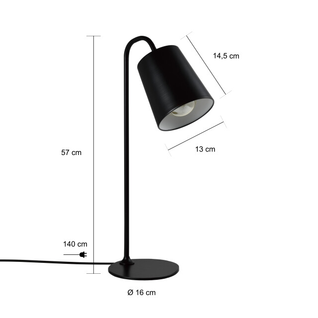 QUVIO Tafellamp metaal quv5169l-black 1540322 large