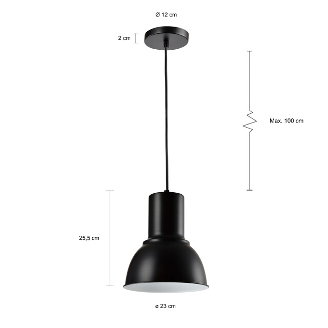QUVIO Hanglamp rond quv5075l-black 1395231 large