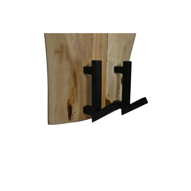 HSM Collection -kapstok verticaal 5 haken-26x3x60--acacia/metaal 2923369 large