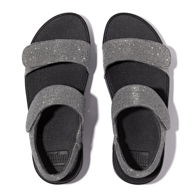 FitFlop Lulu adjustable shimmerlux back-strap sandals GA2 large