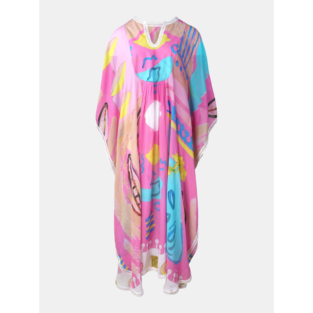 Mucho Gusto ® kaftan capaccio drawn pink patchwork MUCHO GUSTO® Kaftan Capaccio Drawn Pink Patchwork large