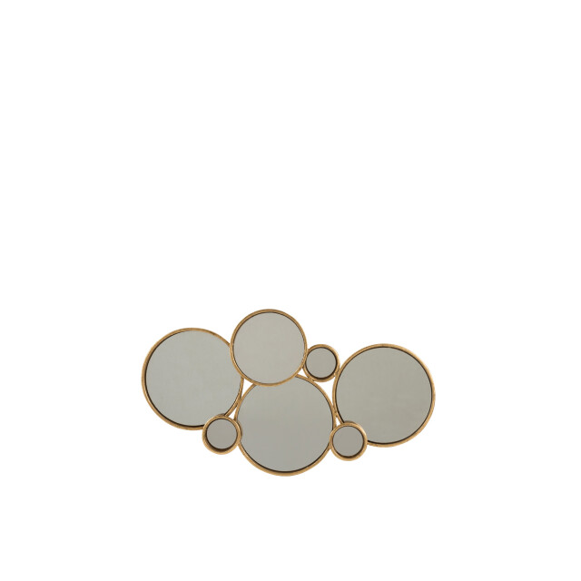 J-Line D- spiegel 6 ronden metaal goud 57x5.5x32cm 3010329 large
