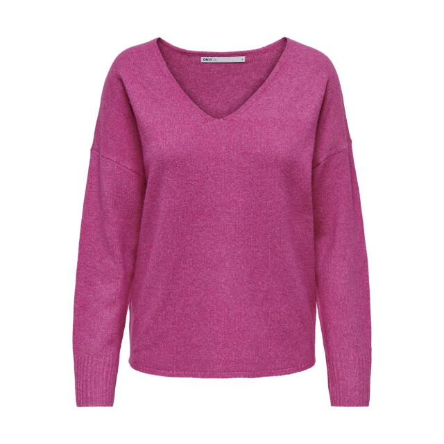 Only Onlrica life ls v-neck pullo knt n magenta 4219.55.0065 large