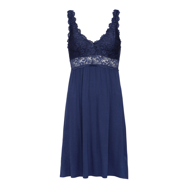 By Louise Slipdress dames nachthemd met kant donker BL-466-02 large