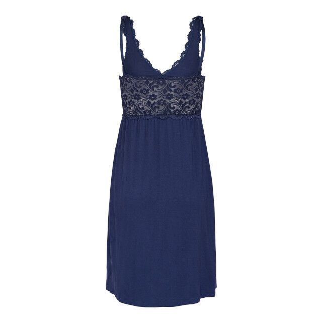 By Louise Slipdress dames nachthemd met kant donker BL-466-02 large