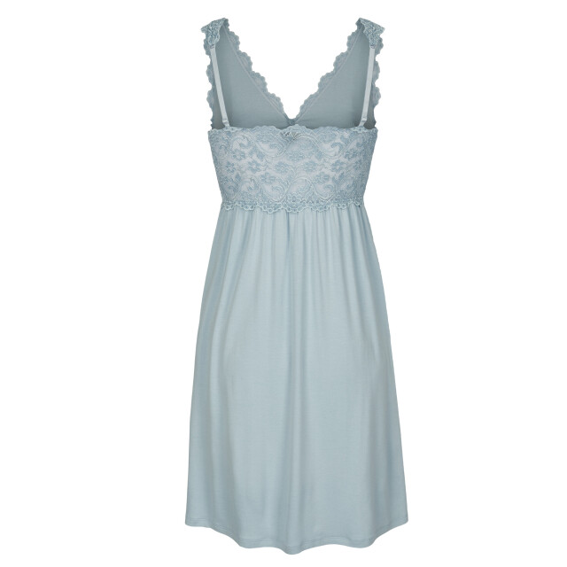 By Louise Slipdress dames nachthemd met kant blauw BL-467-02 large