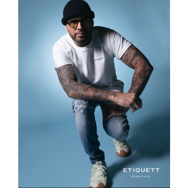 Etiquett Owen indigo destroyed 503 heren denim regular slim fit -  etiqu 503/OWEN Indigo Destroyed large