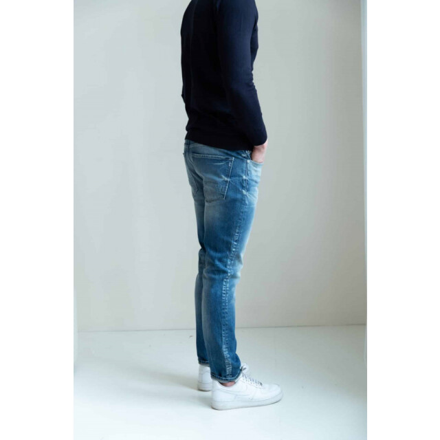 Etiquett Owen indigo destroyed 503 heren denim regular slim fit -  etiqu 503/OWEN Indigo Destroyed large