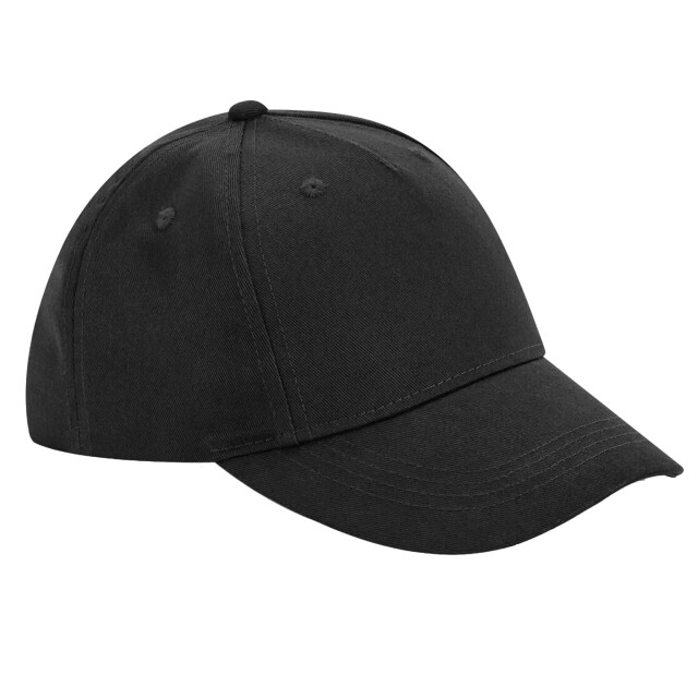 Beechfield 5 panelen biologisch katoenen baseball cap UTFK1504_black large