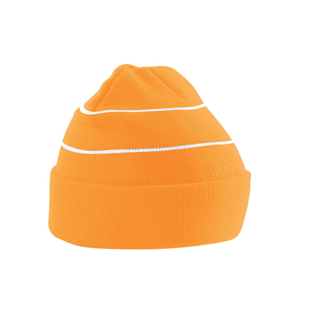 Beechfield Gebreide uniseks muts met hoge zichtbaarheid UTFK1445_fluorescentorange large