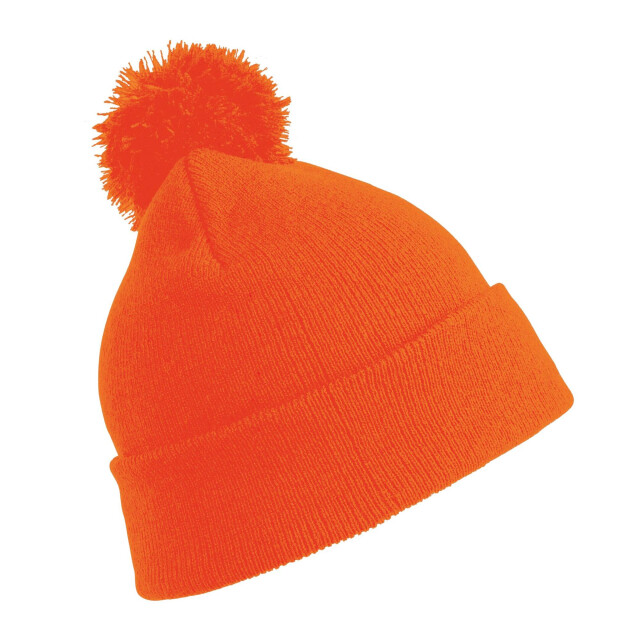 Result Kinder/kids winter essentials pom pom muts UTFK1380_fluorescentorange large